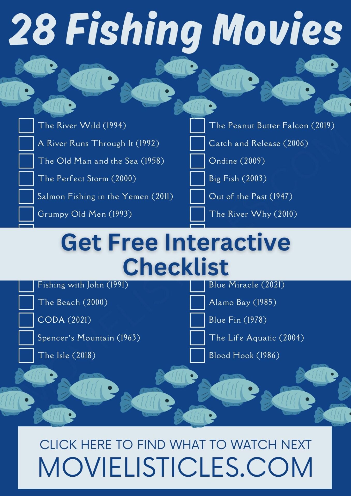 Fishing Movies Checklist