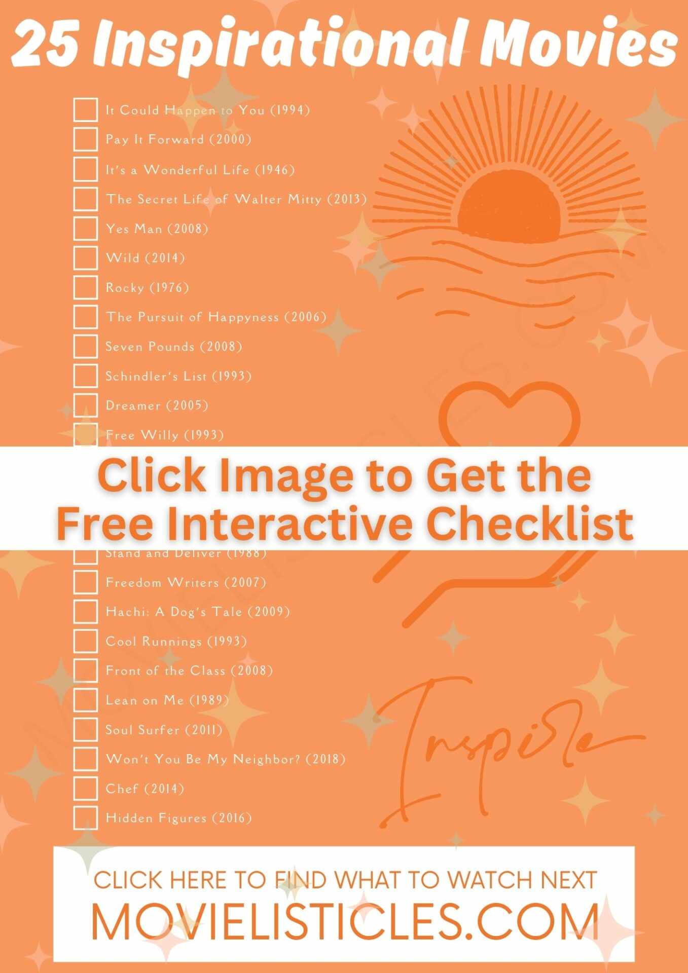 Inspirational Movies Checklist