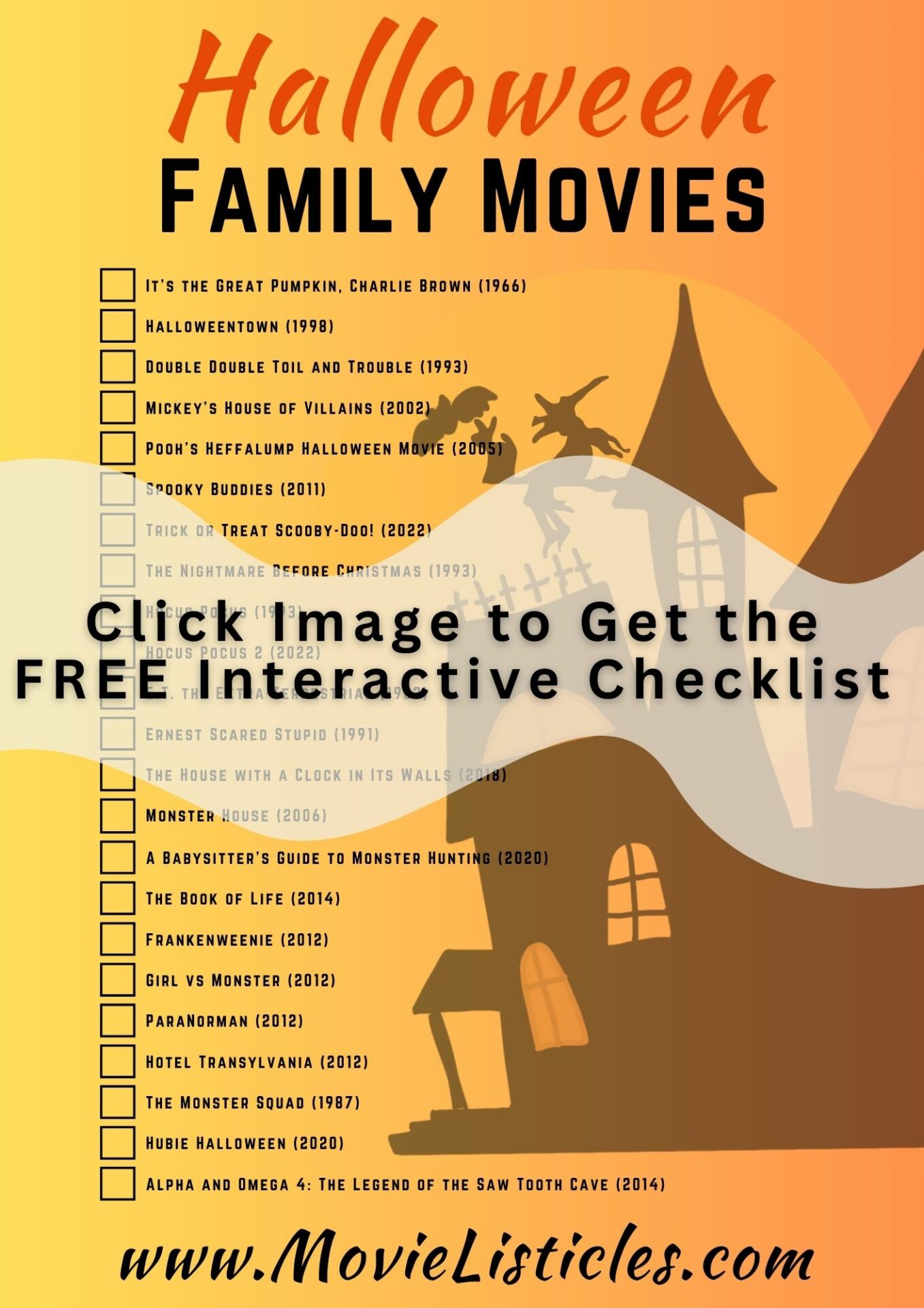 family halloween movies checklist