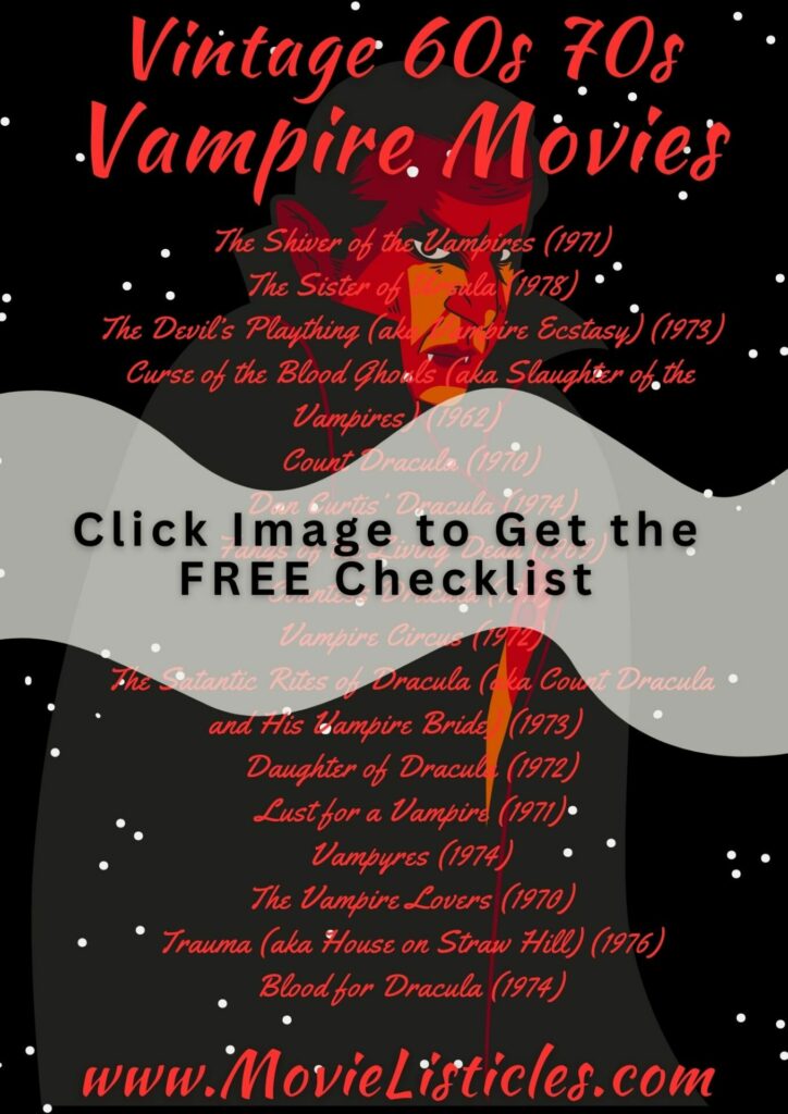 vintage vampire movies checklist