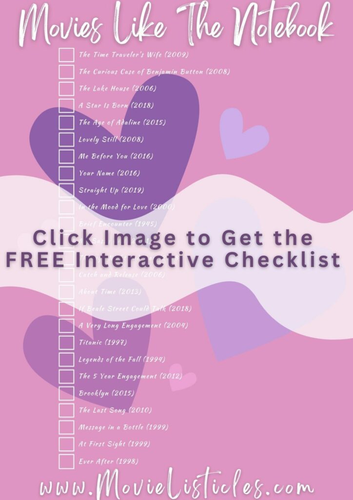 romance movies like the notebook checklist