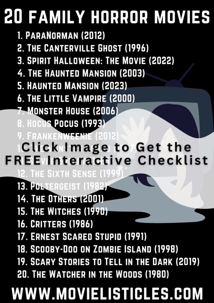 best horror movies to watch with family checklist