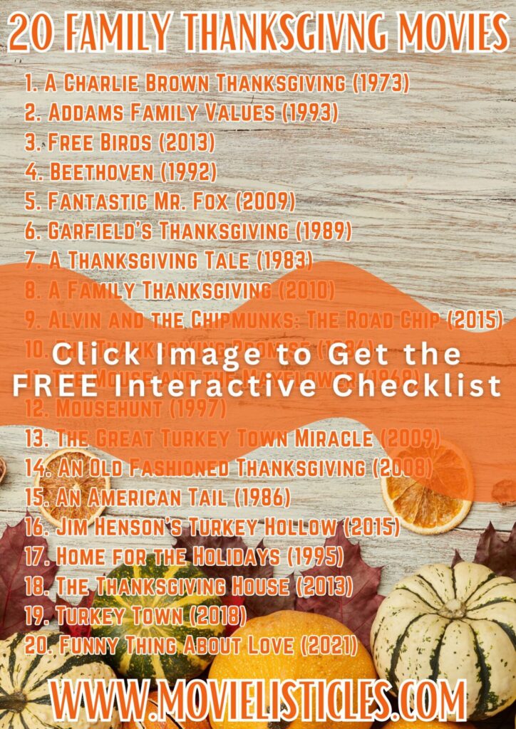 family thanksgiving movies for kids of all ages checklist