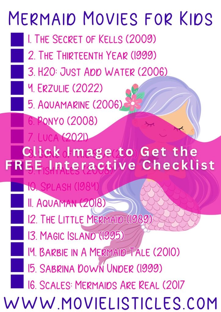 checklist of mermaid movies for kids and teens