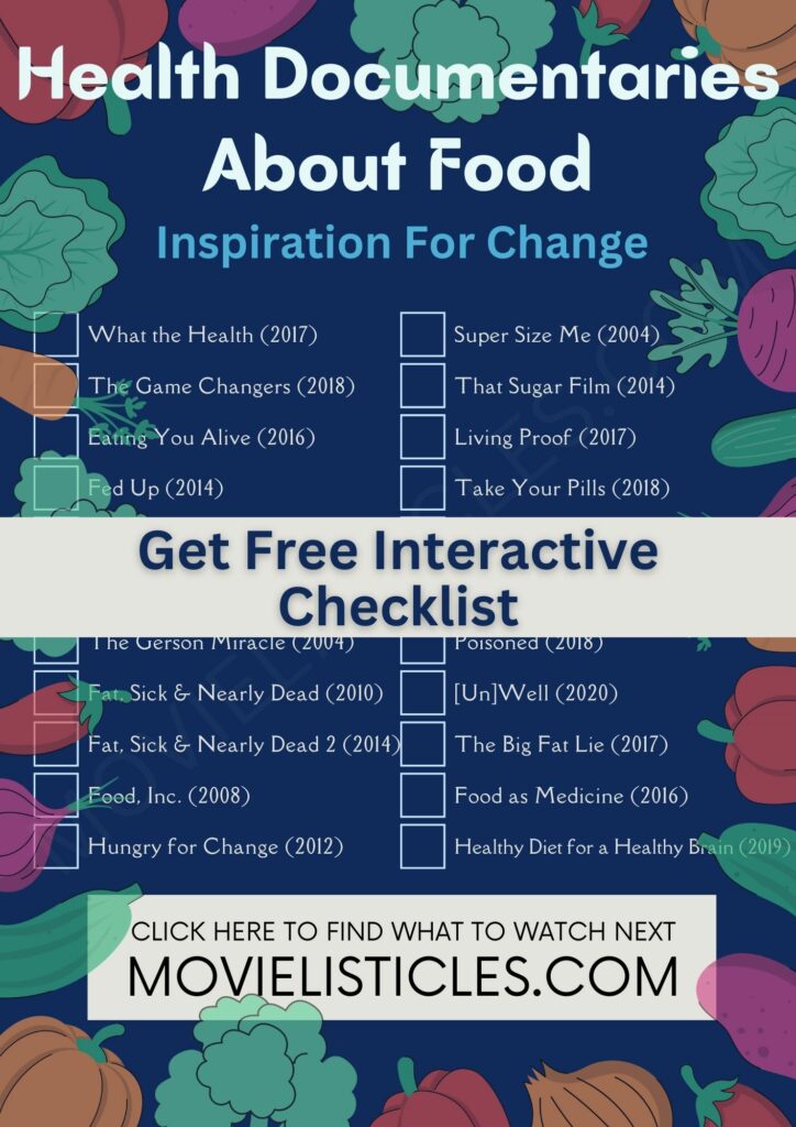 Free Movie Checklist for Health Documentaries About Food