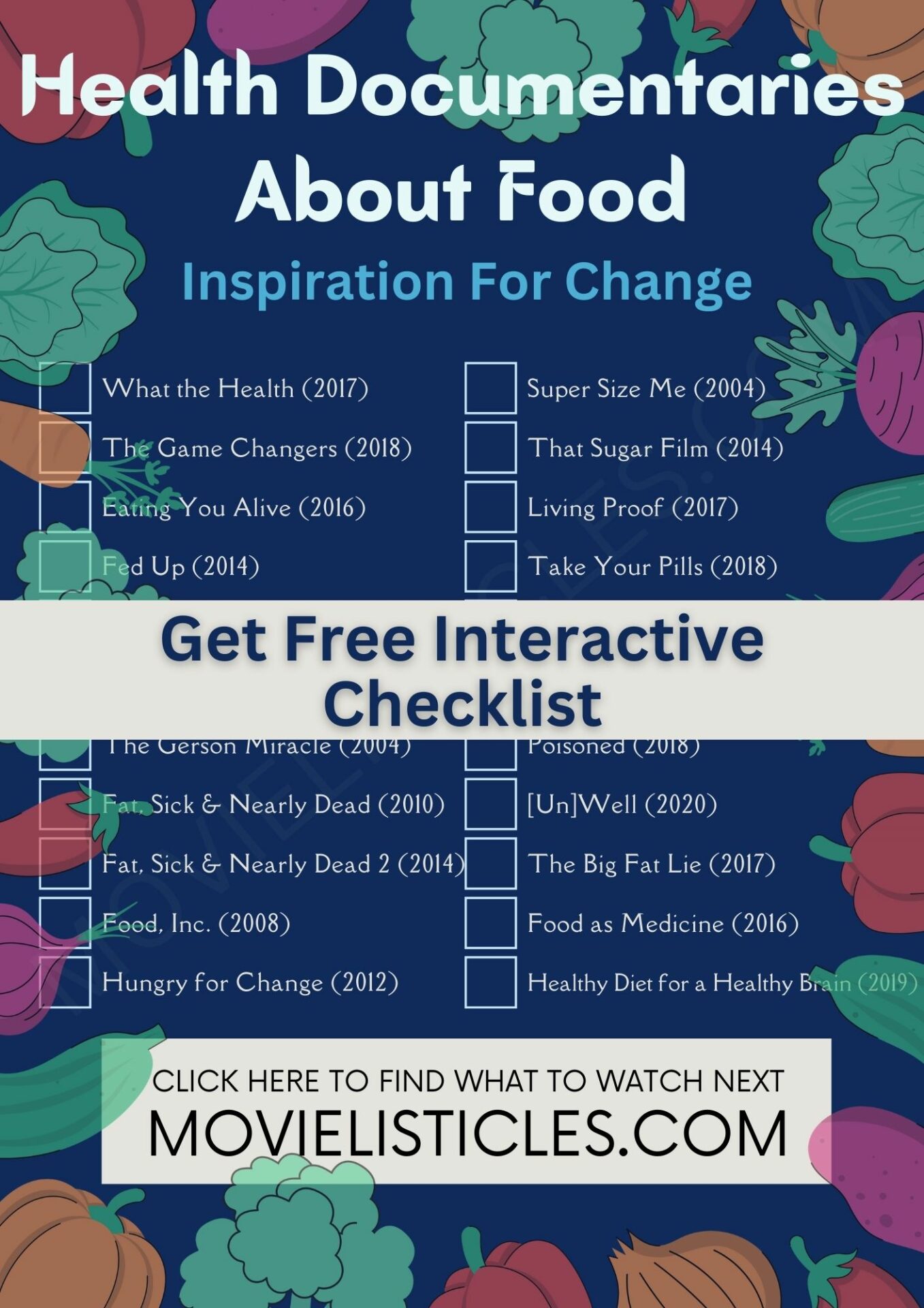 Health Documentaries About Food Checklist