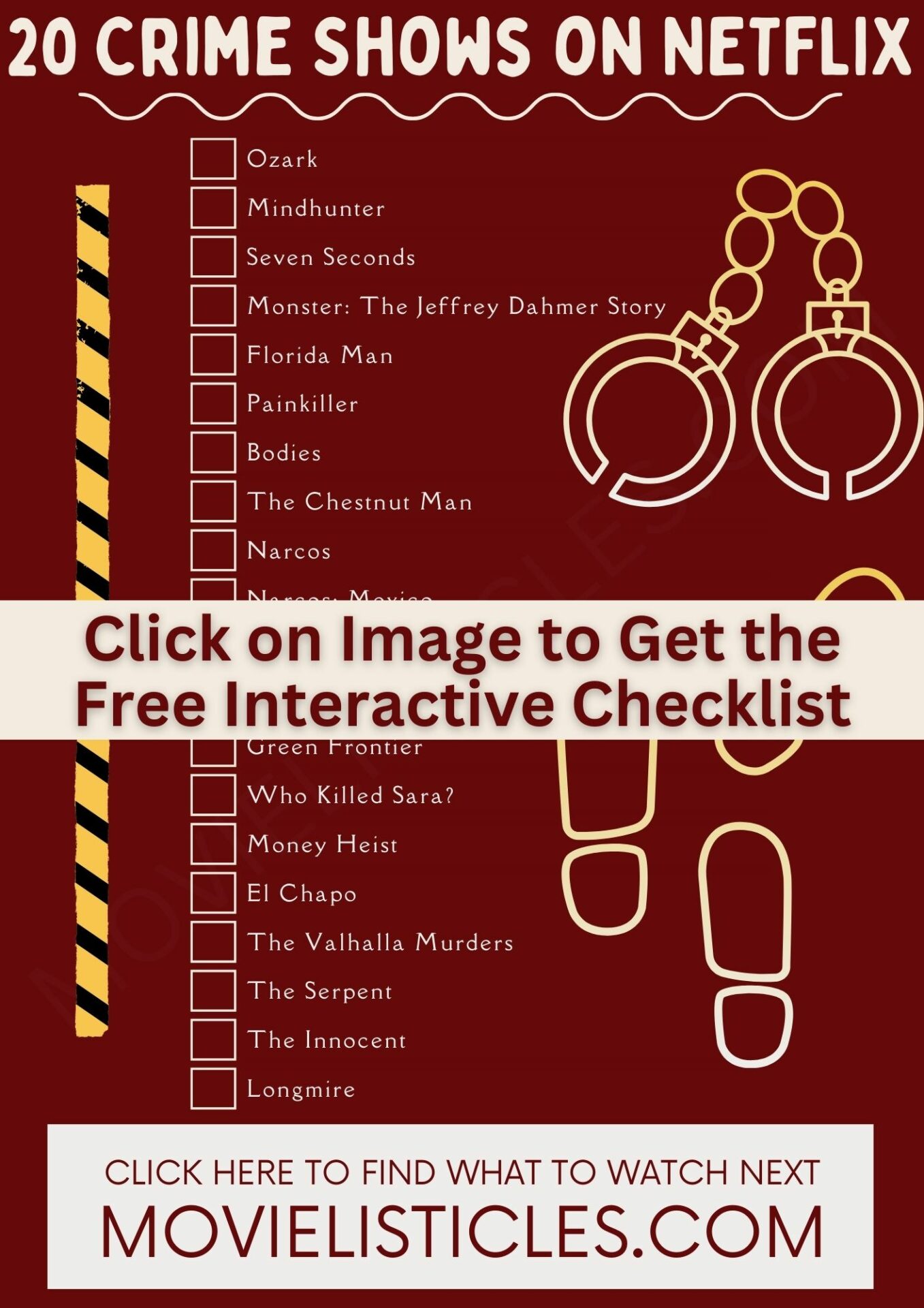 Crime Shows on Netflix Checklist