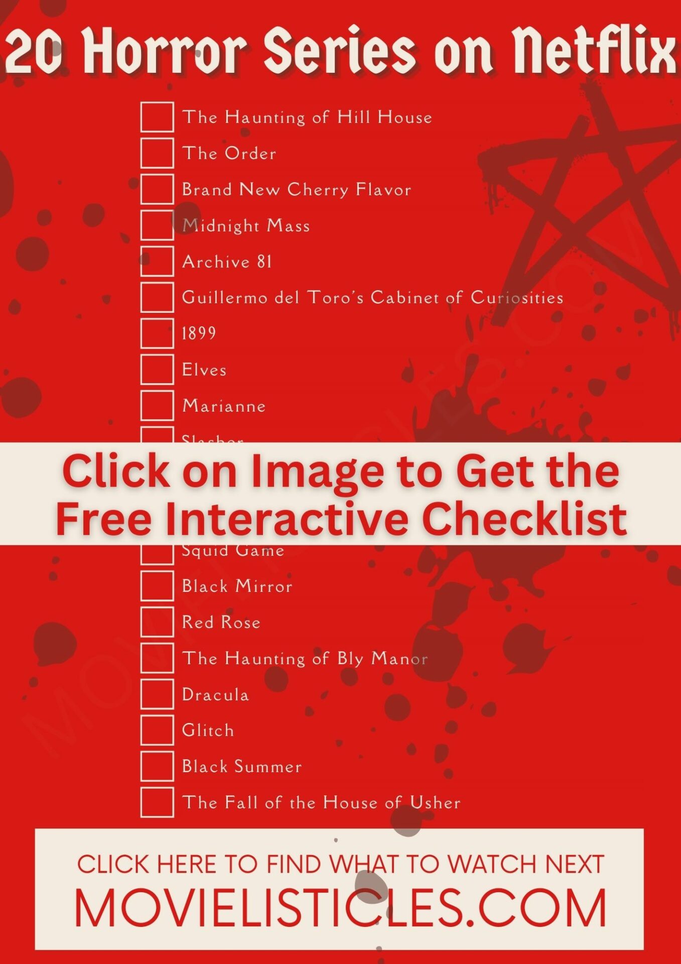 horror shows on netflix streaming now checklist