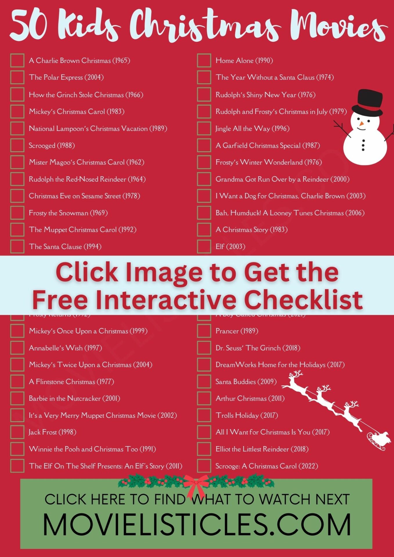 A List of 50 Kids Christmas Movies the Whole Family Can Enjoy