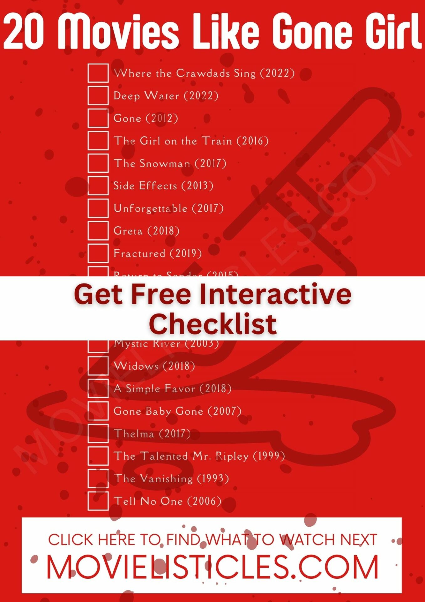 Movies Like Gone Girl Checklist